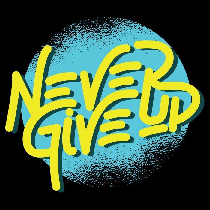 Never Give Up Motivational Sustainable Bucket Hat