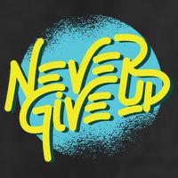 Never Give Up Motivational Golf Towel