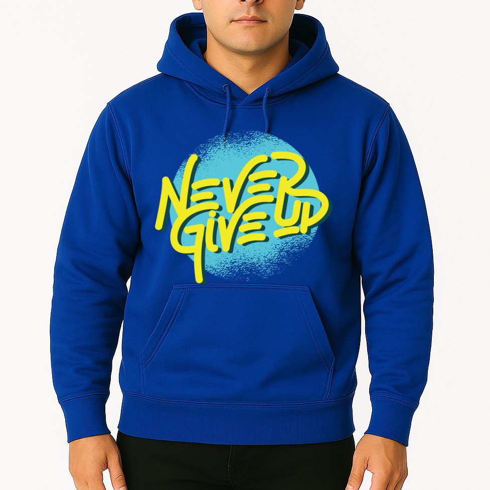 Never Give Up Motivational Hoodie