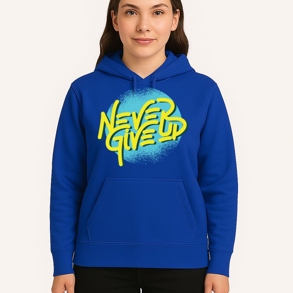 Never Give Up Motivational Hoodie