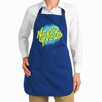 Never Give Up Motivational Apron