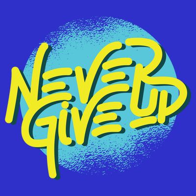 Never Give Up Motivational T-Shirt