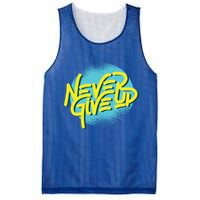 Never Give Up Motivational Mesh Reversible Basketball Jersey Tank