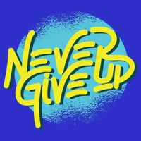 Never Give Up Motivational Women's V-Neck T-Shirt