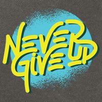 Never Give Up Motivational Cotton Canvas Backpack