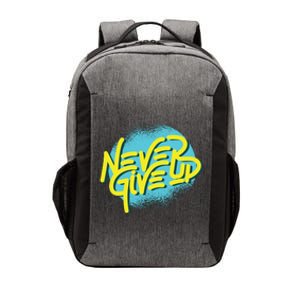 Never Give Up Motivational Vector Backpack