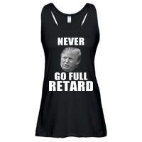 Never Go Full Retard Funny Anti Trump Ladies Essential Flowy Tank