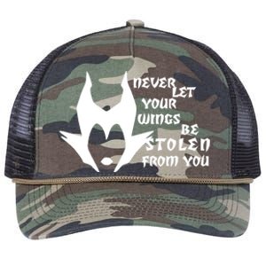 Never Let Your Wings Be Stolen Retro Rope Trucker Hat Cap