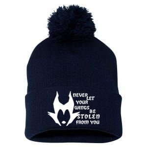 Never Let Your Wings Be Stolen Pom Pom 12in Knit Beanie