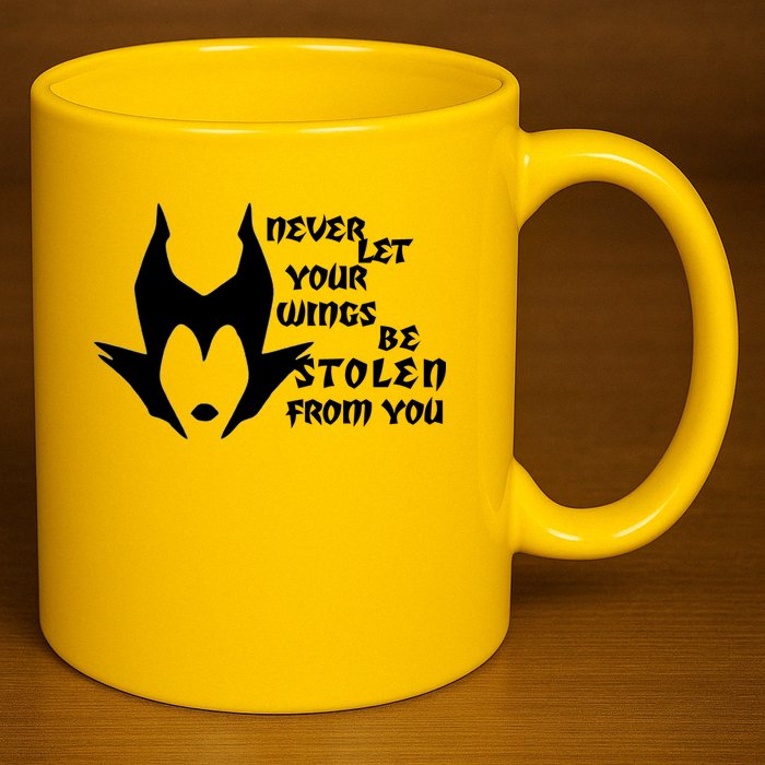 Never Let Your Wings Be Stolen 11oz C Handle Ceramic Mug