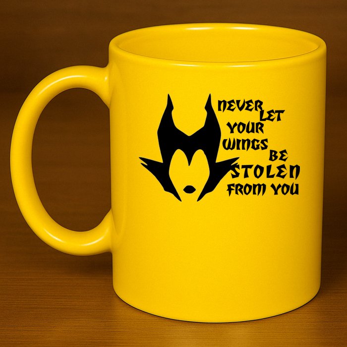 Never Let Your Wings Be Stolen 11oz C Handle Ceramic Mug