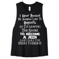 Never Received My Acceptance Letter Become A Jedi Women's Racerback Cropped Tank