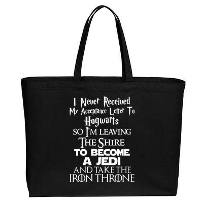 Never Received My Acceptance Letter Become A Jedi Cotton Canvas Jumbo Tote