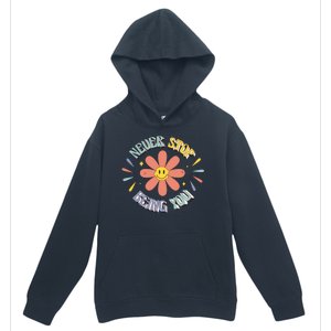 Never Stop Being You Flower Urban Pullover Hoodie