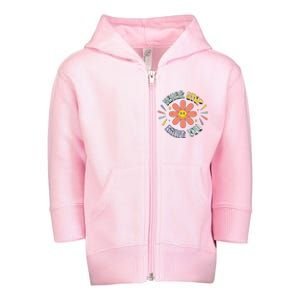 Never Stop Being You Flower Toddler Zip Fleece Hoodie