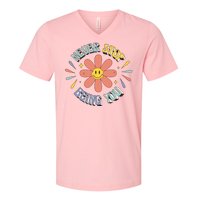 Never Stop Being You Flower V-Neck T-Shirt