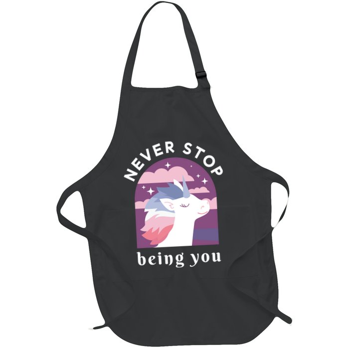 Never Stop Being You Unicorn Apron