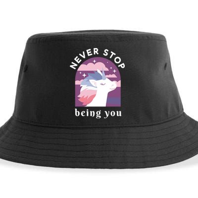 Never Stop Being You Unicorn Sustainable Bucket Hat