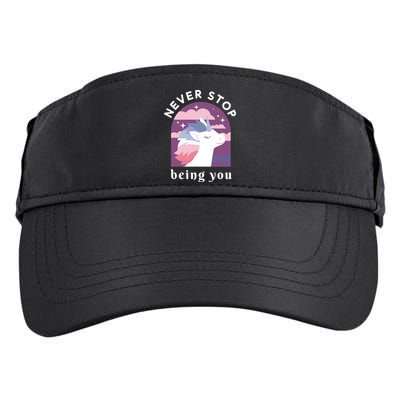 Never Stop Being You Unicorn Adult Drive Performance Visor