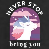 Never Stop Being You Unicorn Golf Towel