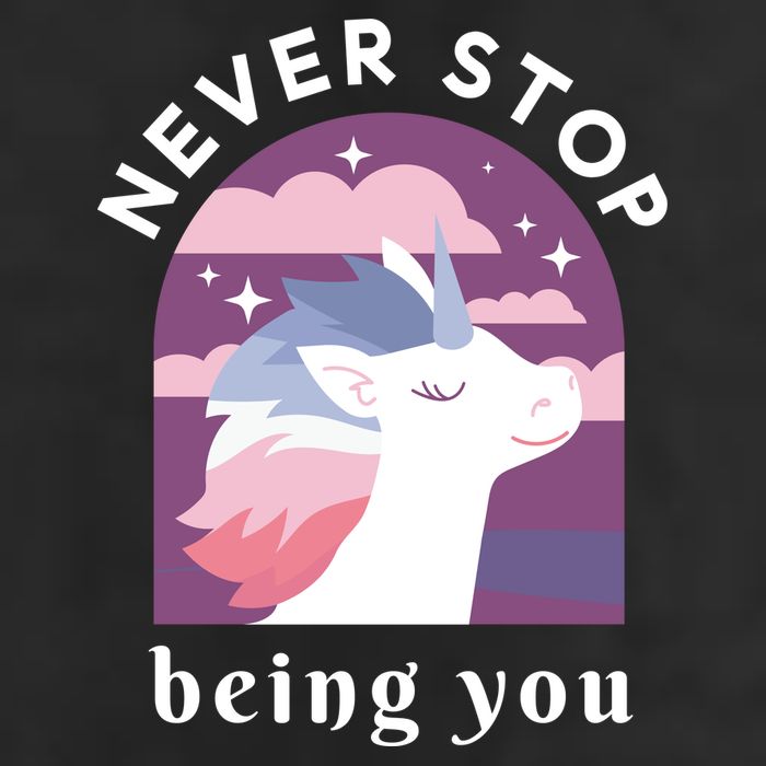 Never Stop Being You Unicorn Golf Towel