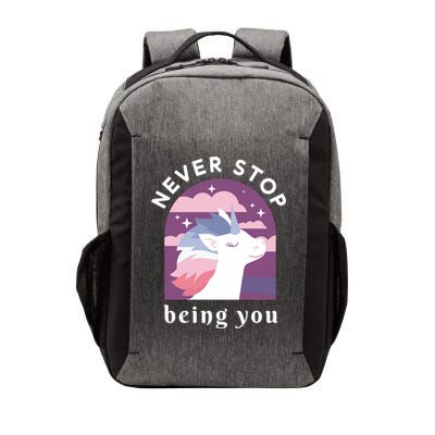 Never Stop Being You Unicorn Vector Backpack