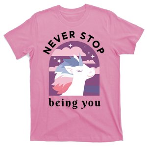 Never Stop Being You Unicorn T-Shirt