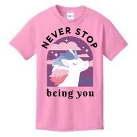 Never Stop Being You Unicorn Kids T-Shirt