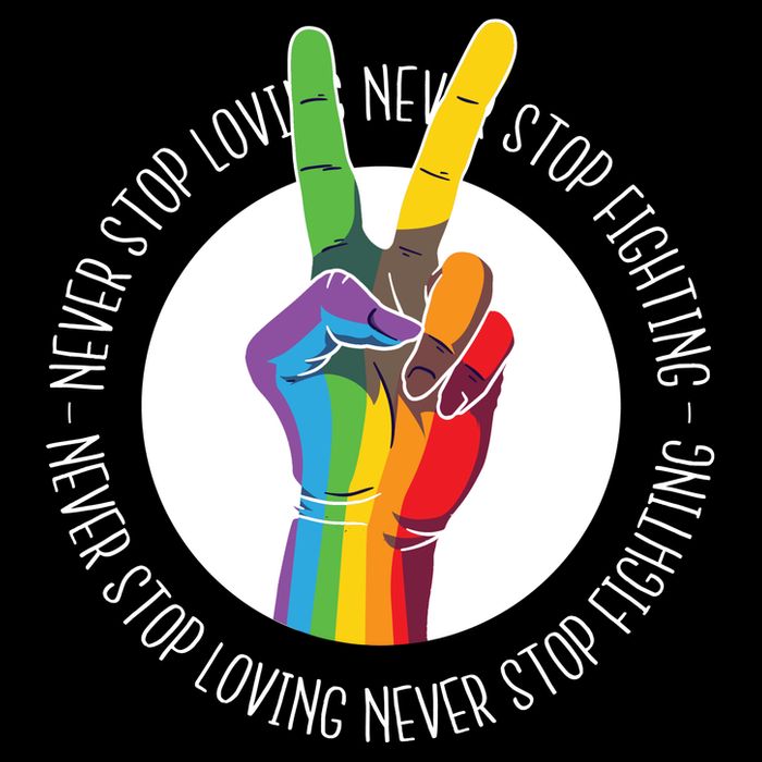 Never Stop Loving And Fighting Pride Sustainable Bucket Hat