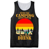 Never Take Camping Advice From Me You'll End Up Drunk Mesh Reversible Basketball Jersey Tank