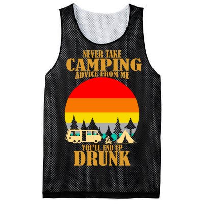 Never Take Camping Advice From Me You'll End Up Drunk Mesh Reversible Basketball Jersey Tank