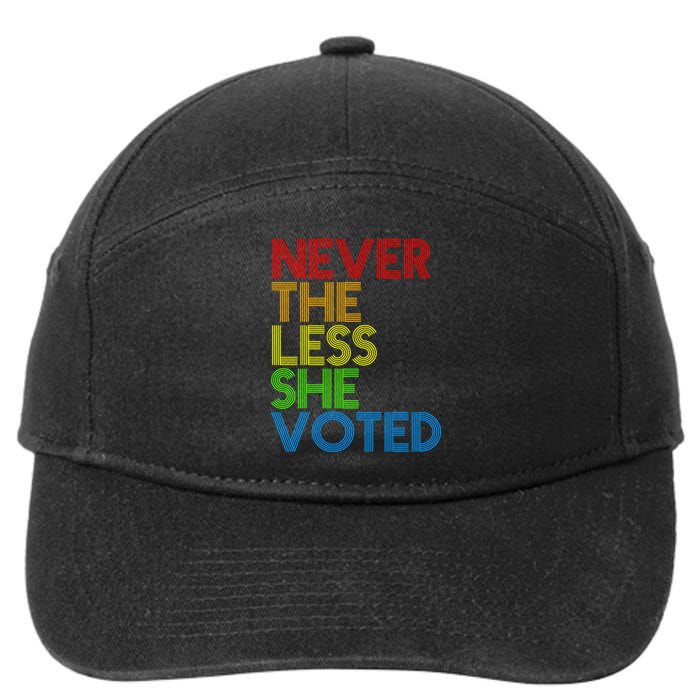 Never The Less She Voted 7-Panel Snapback Hat