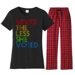 Never The Less She Voted Women's Flannel Pajama Set