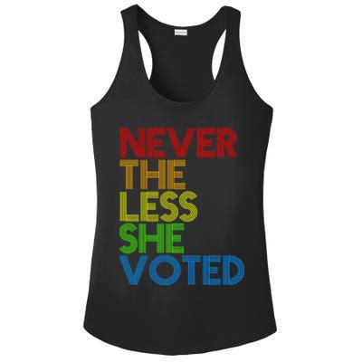 Never The Less She Voted Ladies PosiCharge Competitor Racerback Tank