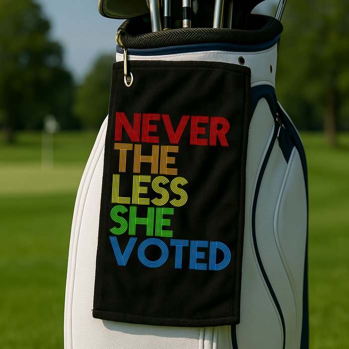 Never The Less She Voted Golf Towel