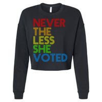 Never The Less She Voted Cropped Pullover Crew