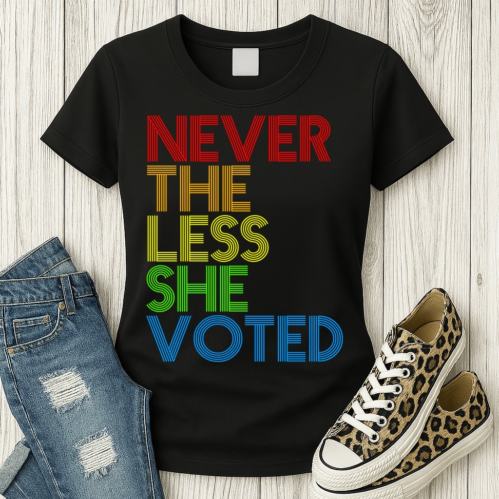 Never The Less She Voted Womens T-Shirt