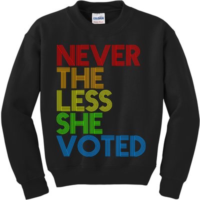 Never The Less She Voted Kids Sweatshirt