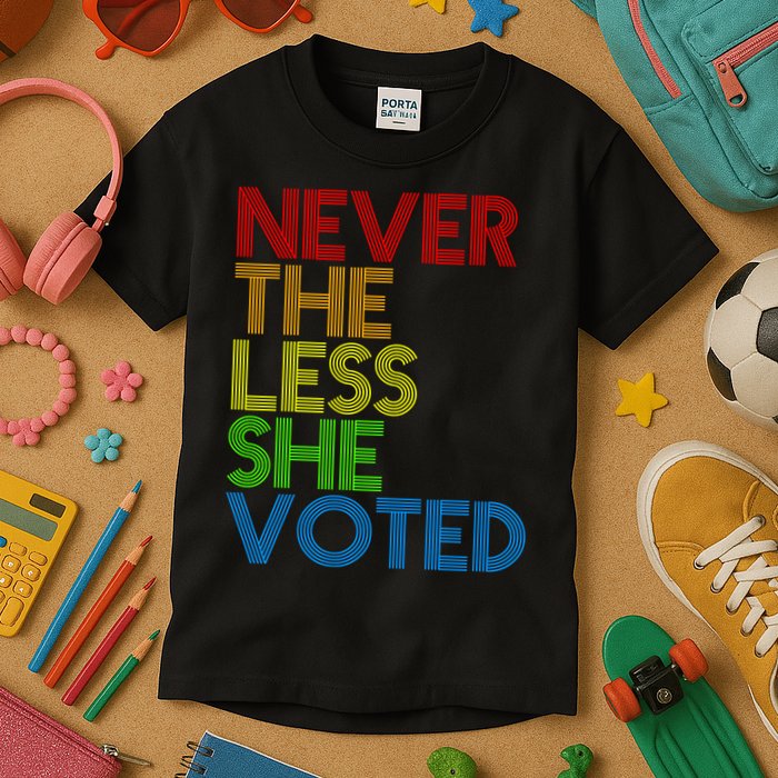 Never The Less She Voted Kids T-Shirt