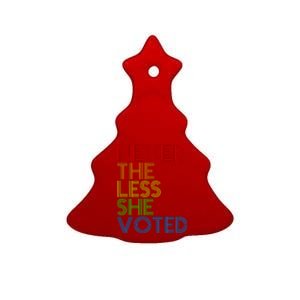 Never The Less She Voted Ceramic Tree Ornament