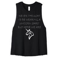 Never Thought I'd Wear A Unicorn Women's Racerback Cropped Tank