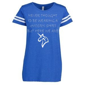 Never Thought I'd Wear A Unicorn Enza Ladies Jersey Football T-Shirt