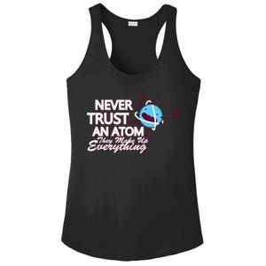 Never Trust An Atom Ladies PosiCharge Competitor Racerback Tank