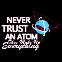 Never Trust An Atom Cropped Pullover Crew