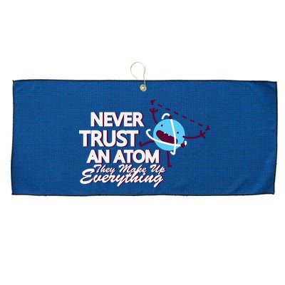Never Trust An Atom Large Microfiber Waffle Golf Towel