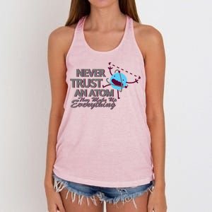 Never Trust An Atom Women's Knotted Racerback Tank