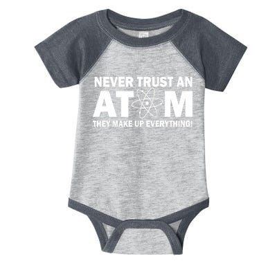 Never Trust An Atom They Make Up Everything Infant Baby Jersey Bodysuit