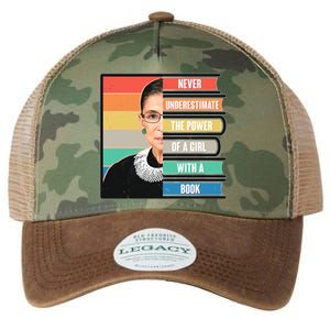 Never Underestimate A Girl With A Book RBG Tribute Legacy Tie Dye Trucker Hat