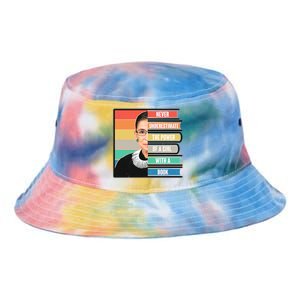 Never Underestimate A Girl With A Book RBG Tribute Tie Dye Newport Bucket Hat