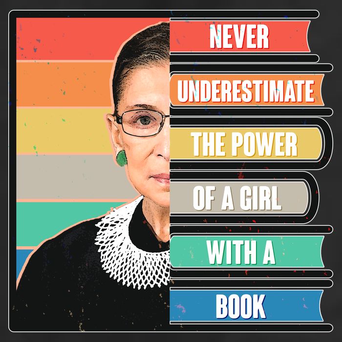 Never Underestimate A Girl With A Book RBG Tribute Cool Comfort Performance Bucket Hat